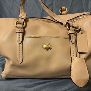 Coach Peyton Leather Nancy Satchel Purse with strap